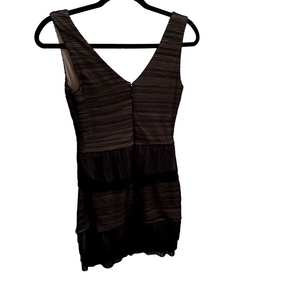 BCBG Max Azria Sven Black Mesh Mini Dress Size XS Cocktail Extra Small - Picture 6 of 8